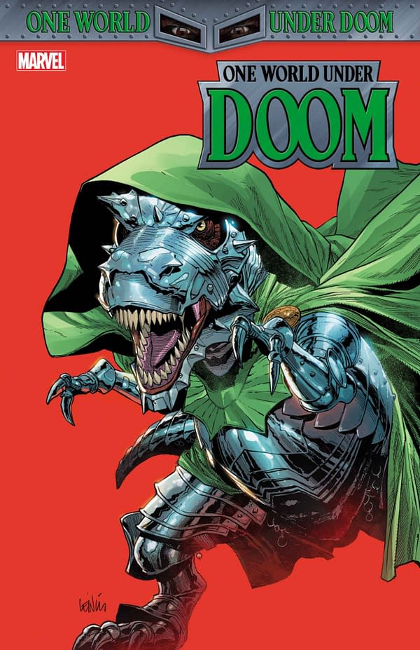 Cover image for ONE WORLD UNDER DOOM #2 LEINIL YU DOOMASAUR VARIANT