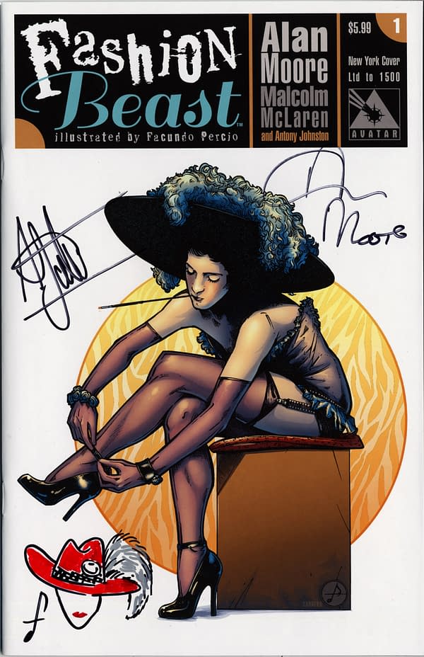 Alan Moore-Signed And Facundo Percio-Sketched Fashion Beast At London Super Comic Con