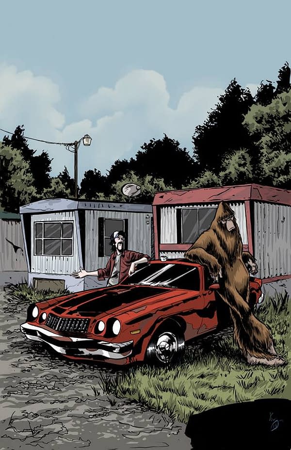 Bigfoots and Nascar, Together at Last, from Kelly Williams and CW Cooke at SBI Press