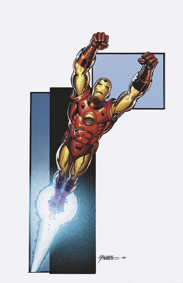 Cover image for INVINCIBLE IRON MAN 10 GEORGE PEREZ VIRGIN VARIANT [FALL]