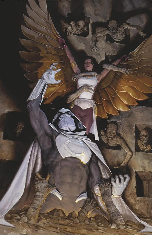 Cover image for MOON KNIGHT: CITY OF THE DEAD 3 E.M. GIST VIRGIN VARIANT