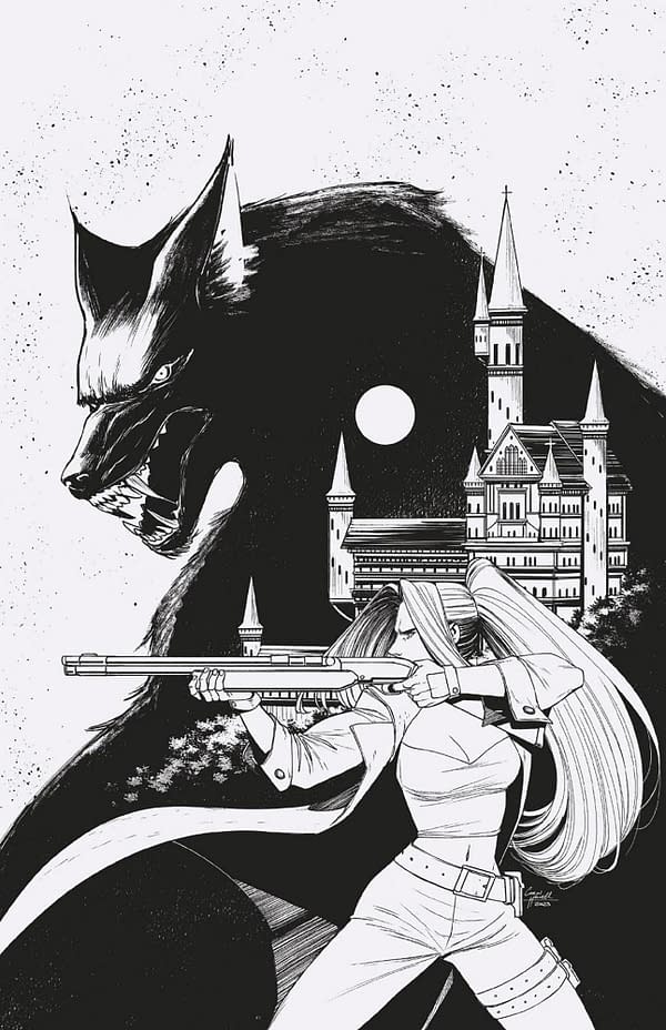 Cover image for WEREWOLF BY NIGHT 1 CORIN HOWELL BLACK & WHITE VIRGIN VARIANT