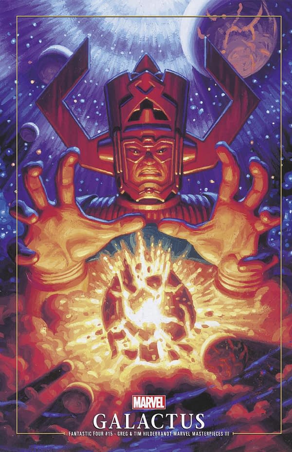 Cover image for FANTASTIC FOUR 15 GREG AND TIM HILDEBRANDT GALACTUS MARVEL MASTERPIECES III VARIANT