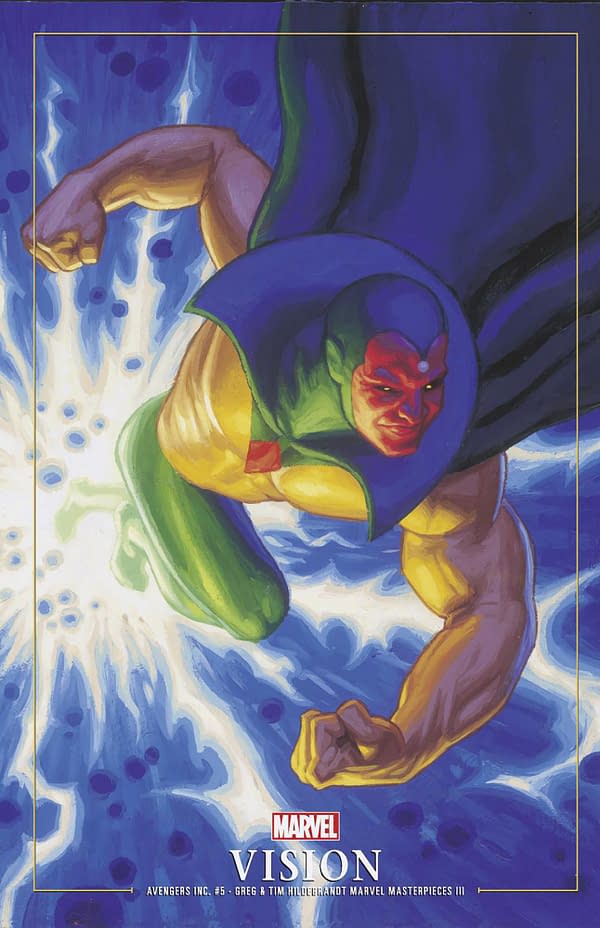 Cover image for AVENGERS INC. 5 GREG AND TIM HILDEBRANDT VISION MARVEL MASTERPIECES III VARIANT