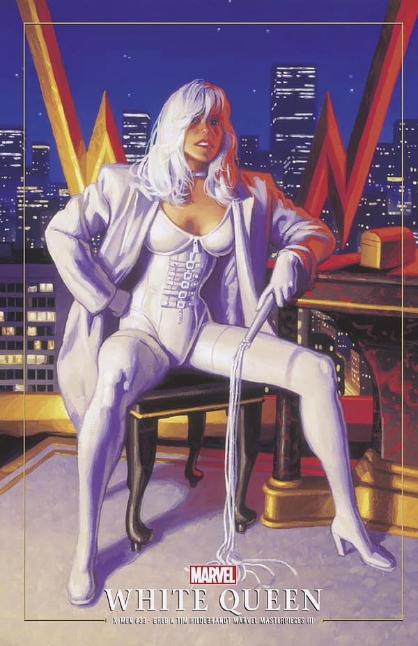 Cover image for X-MEN #33 GREG AND TIM HILDEBRANDT WHITE QUEEN MARVEL MASTERPIECES III VARIANT [ FHX]