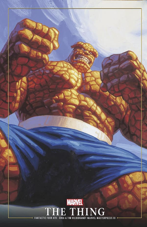 Cover image for FANTASTIC FOUR #20 GREG AND TIM HILDEBRANDT THE THING MARVEL MASTERPIECES III VA RIANT