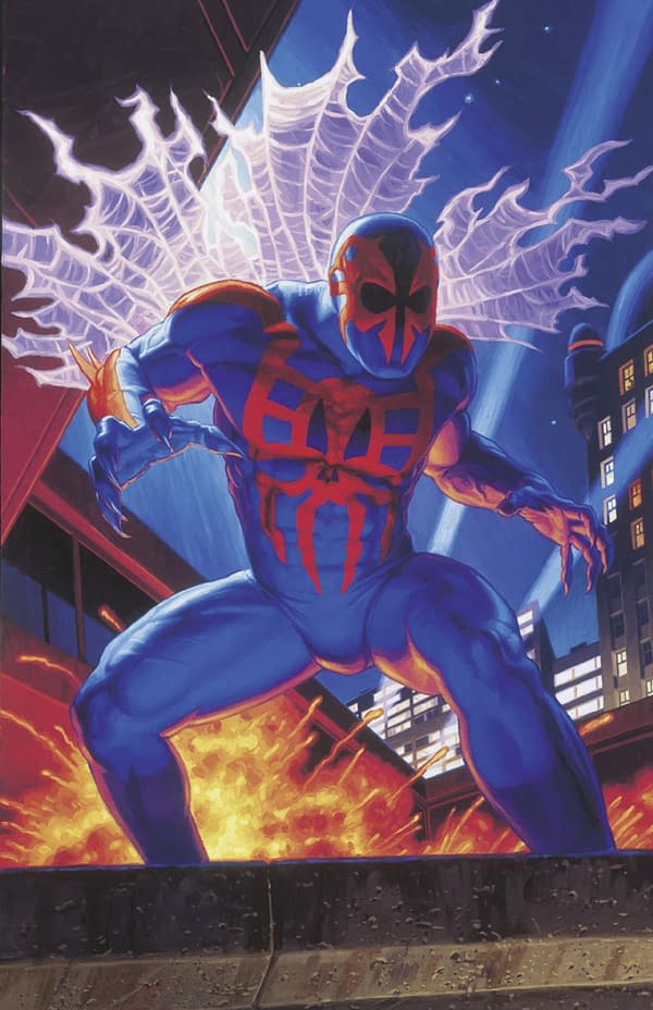 Cover image for SYMBIOTE SPIDER-MAN 2099 #4 GREG AND TIM HILDEBRANDT SPIDER-MAN 2099 MARVEL MASTERPIECES III VIRGIN VARIANT