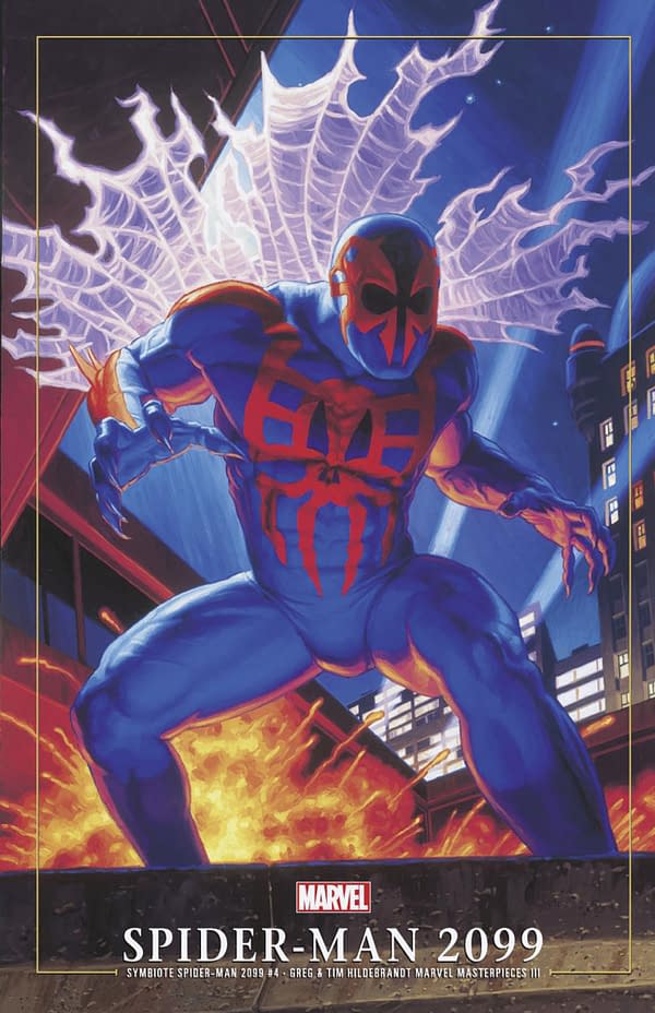 Cover image for SYMBIOTE SPIDER-MAN 2099 #4 GREG AND TIM HILDEBRANDT SPIDER-MAN 2099 MARVEL MASTERPIECES III VARIANT