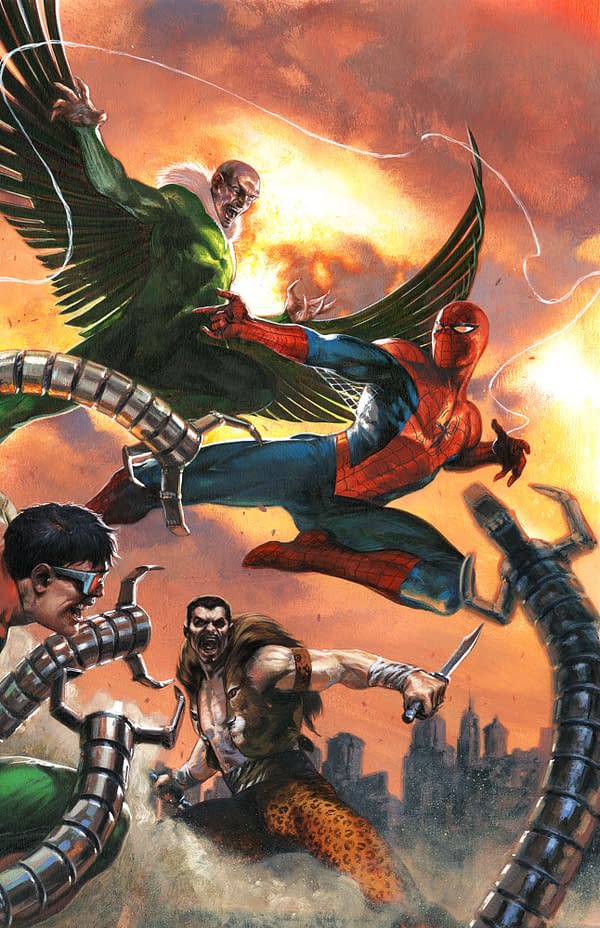 Cover image for AMAZING SPIDER-MAN #54 GABRIELE DELL'OTTO CONNECTING VIRGIN VARIANT