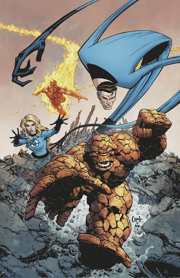 Cover image for FANTASTIC FOUR #25 GREG CAPULLO VIRGIN VARIANT