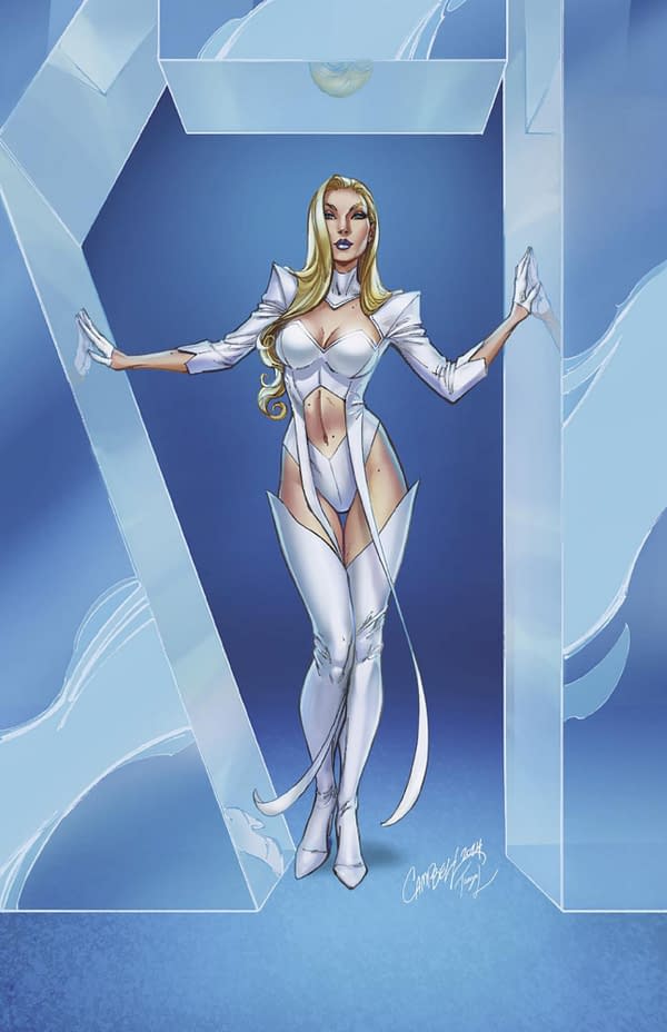 Cover image for X-MEN #4 J. SCOTT CAMPBELL EMMA FROST VIRGIN VARIANT