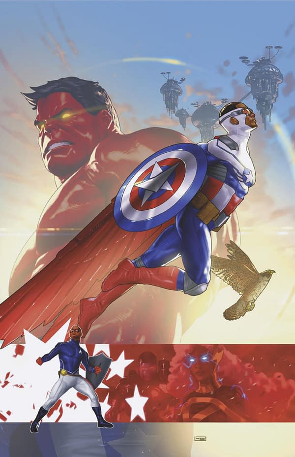 Cover image for SAM WILSON, CAPTAIN AMERICA #1 TAURIN CLARKE VIRGIN VARIANT