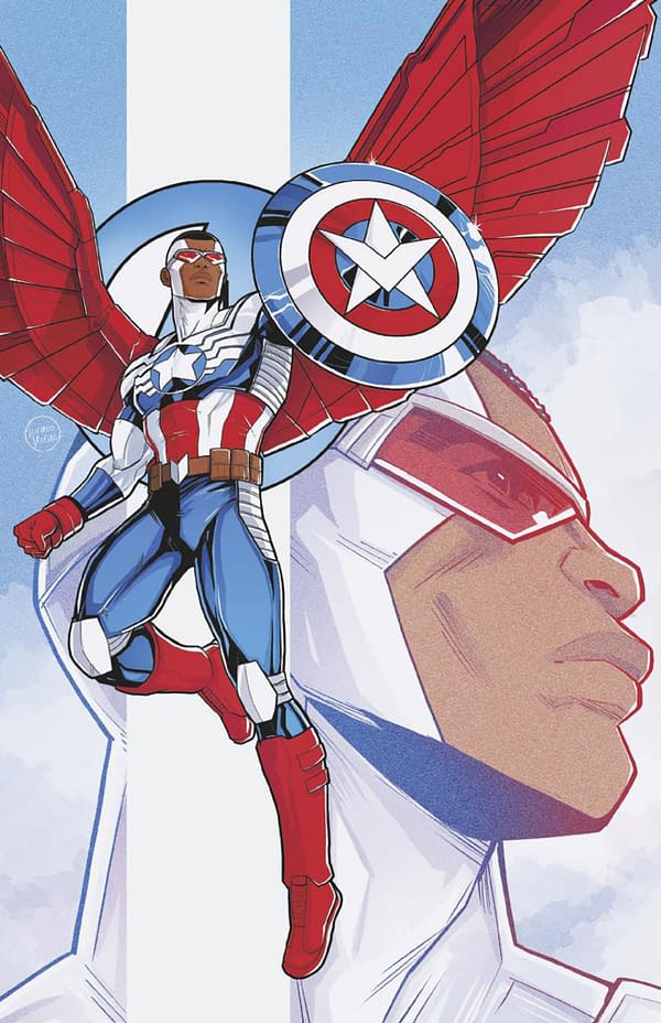 Cover image for AVENGERS #26 LUCIANO VECCHIO CAPTAIN AMERICA VIRGIN VARIANT [DOOM]