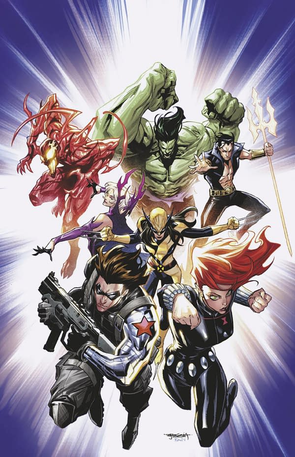 Cover image for NEW AVENGERS #1 STEPHEN SEGOVIA VIRGIN VARIANT