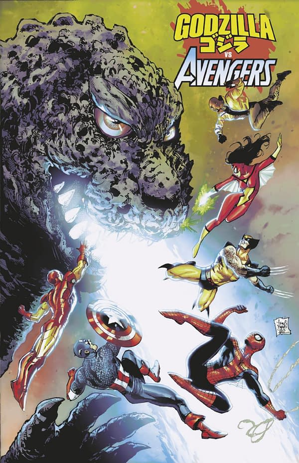 Cover image for GODZILLA VS. AVENGERS #1 TONY DANIEL VARIANT