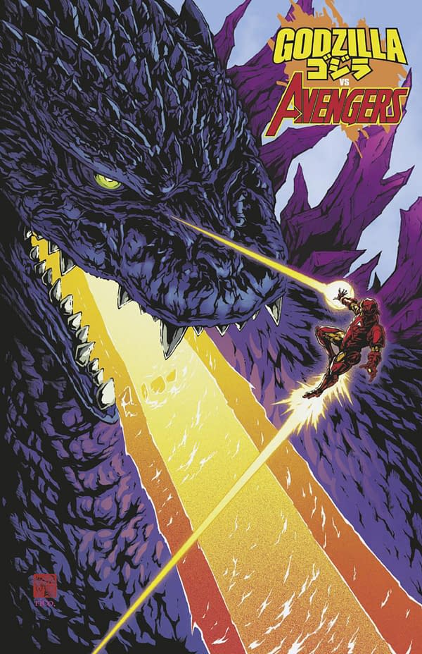 Cover image for GODZILLA VS. AVENGERS #1 TAKASHI OKAZAKI FOIL VARIANT