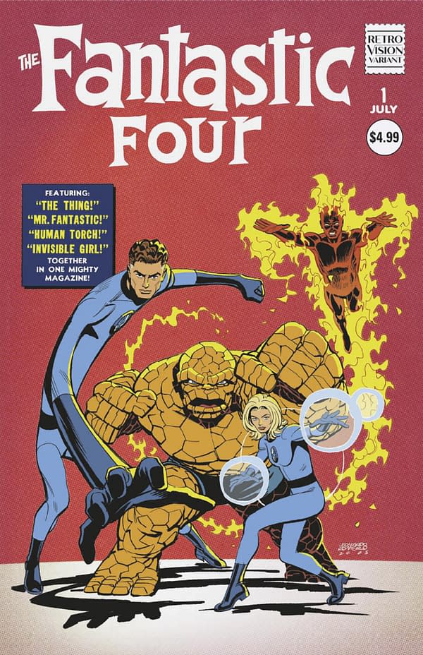 Cover image for FANTASTIC FOUR #1 LEONARDO ROMERO RETROVISION VARIANT