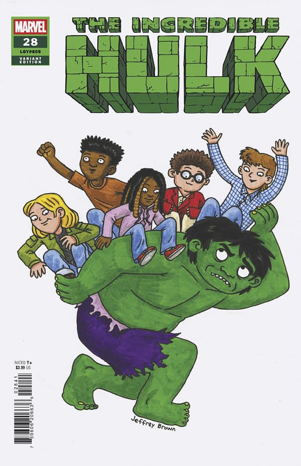 Cover image for INCREDIBLE HULK #28 JEFFREY BROWN VARIANT