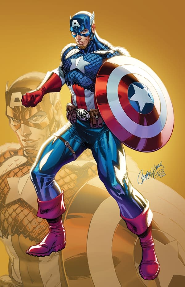 Cover image for CAPTAIN AMERICA #2 J. SCOTT CAMPBELL JUST SPECTACULAR COLLECTION VIRGIN VARIANT
