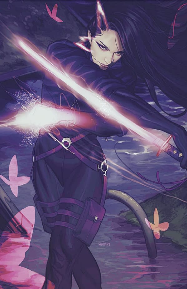 Cover image for X-MEN #22 JOSHUA SWABY PSYLOCKE VIRGIN VARIANT