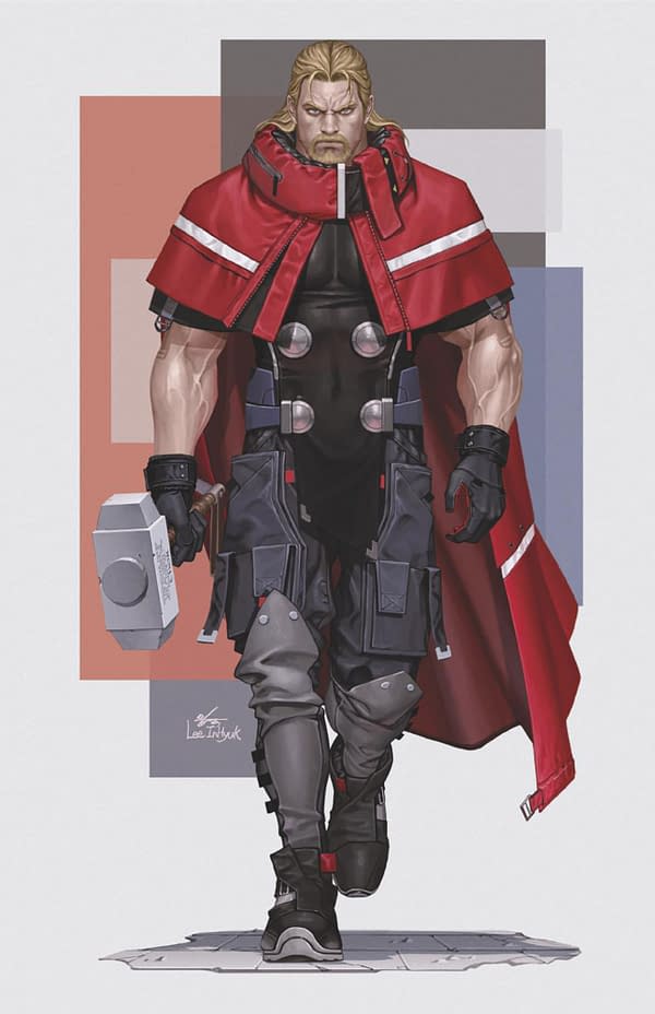 Cover image for THOR #4 INHYUK LEE STREET-VERSE VIRGIN VARIANT