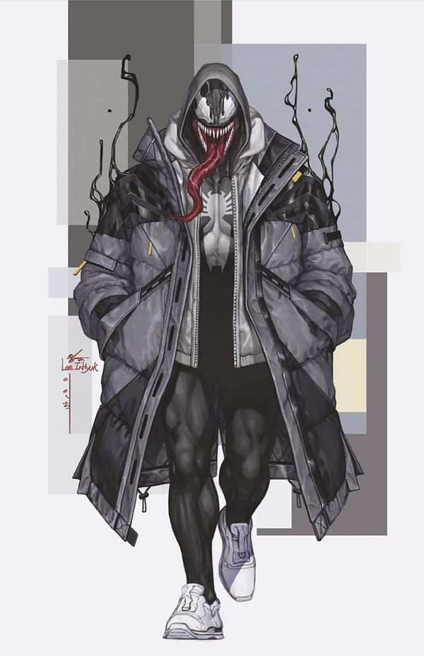 Cover image for VENOM #251 INHYUK LEE STREET-VERSE VIRGIN VARIANT