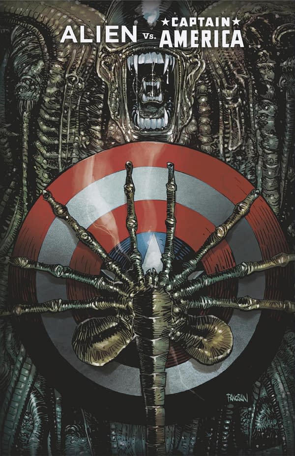 Cover image for ALIEN VS. CAPTAIN AMERICA #1 DAN PANOSIAN FOIL VARIANT
