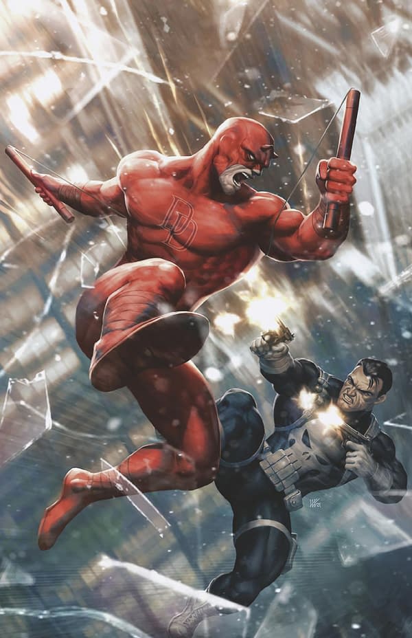 Cover image for DAREDEVIL/PUNISHER: THE DEVIL'S TRIGGER #1 KENDRICK LIM VIRGIN VARIANT