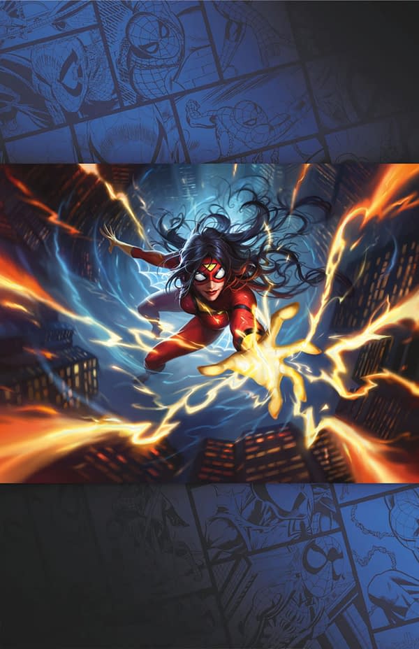 Cover image for AMAZING SPIDER-MAN: SPIDER-VERSITY #2 JUSTYNA DURA MAGIC: THE GATHERING VIRGIN VARIANT