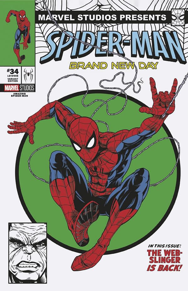 Cover image for AMAZING SPIDER-MAN #34 ADAM STAFFORD SPIDER-MAN: BRAND NEW DAY MARVEL STUDIOS VARIANT