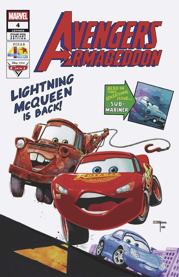 Cover image for AVENGERS: ARMAGEDDON #4 GERMAN PERALTA PIXAR 40TH VARIANT