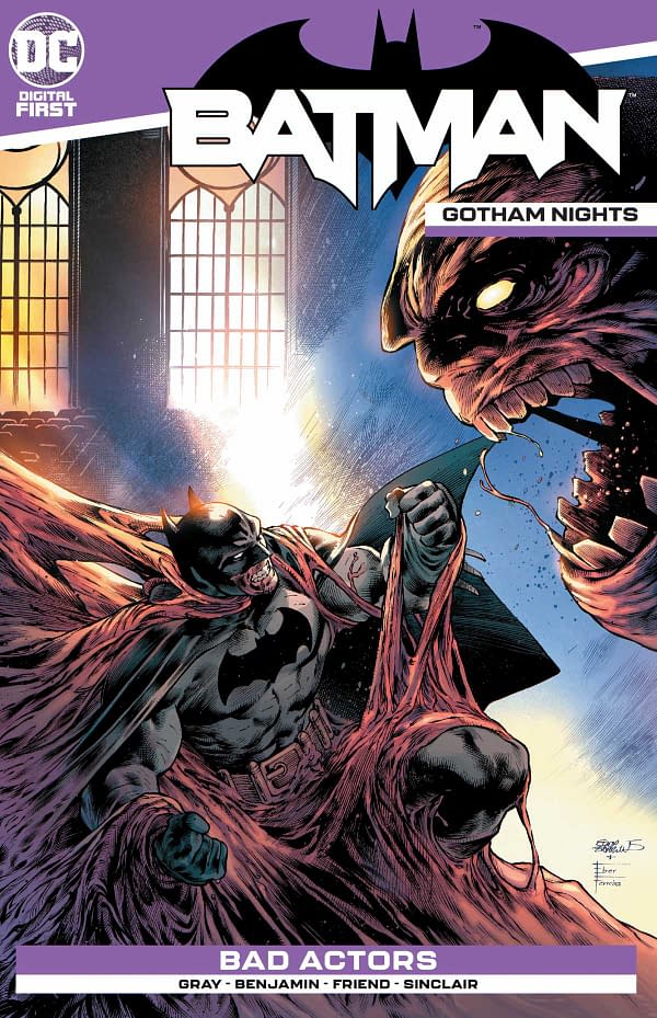 The cover of Batman: Gotham Nights #2 by DC Comics with a  creative team of Michael Grey, Ryan Benjamin, Richard Friend, Alex Sinclair, and Troy Peteri.