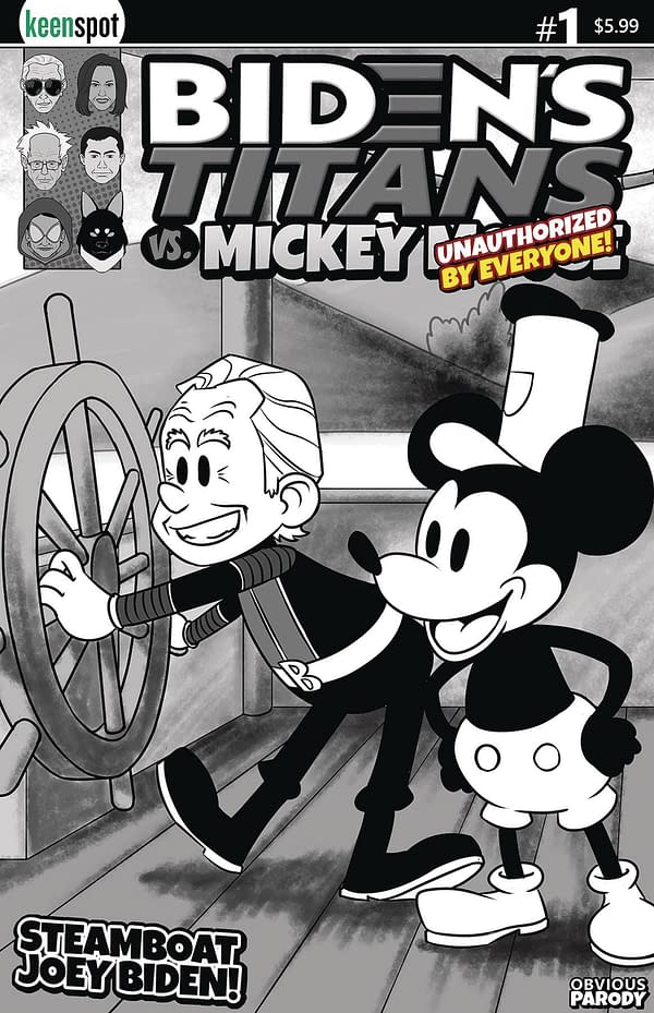 Cover image for BIDENS TITANS VS MICKEY MOUSE (UNAUTH) #1 CVR B STEAMBOAT JO