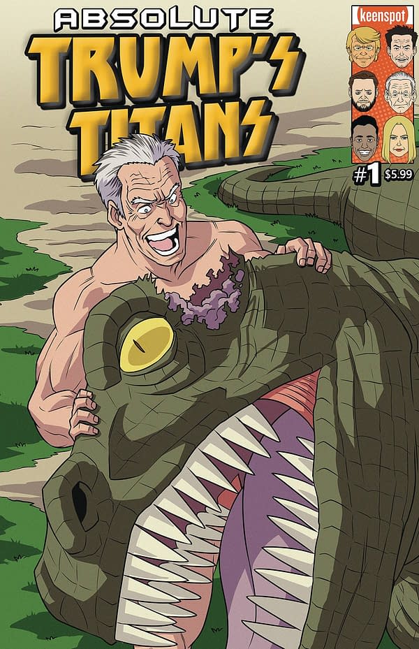 Cover image for ABSOLUTE TRUMPS TITANS #1 CVR D RFK EATS T REX