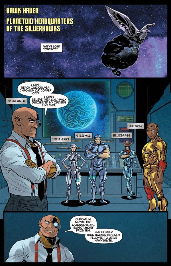 Interior preview page from ThunderCats x SilverHawks #2