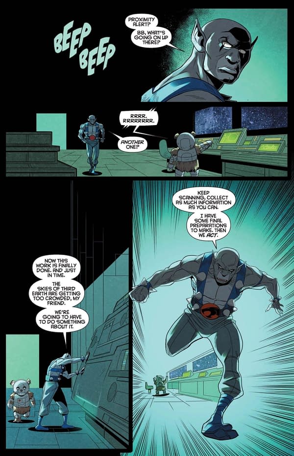 Interior preview page from ThunderCats x SilverHawks #2