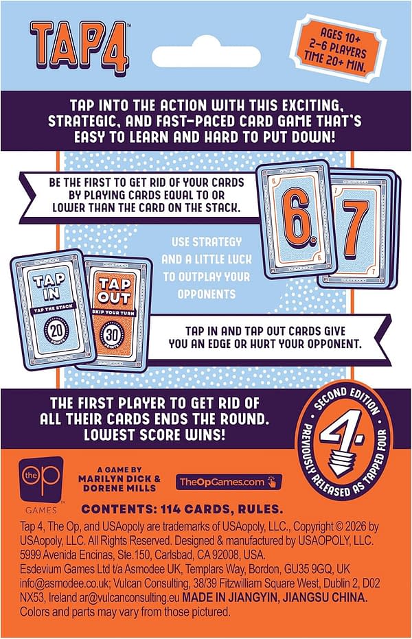 Tap 4: The Op Games Announces New Tabletop Card Title