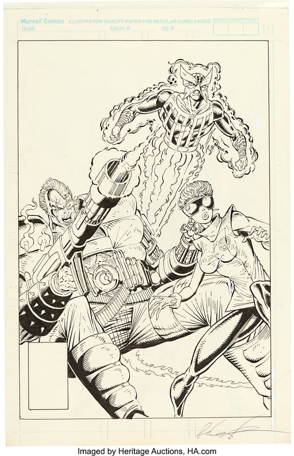 Waiting For Wolverine - Rob Liefeld New Mutants Cover Art At Auction