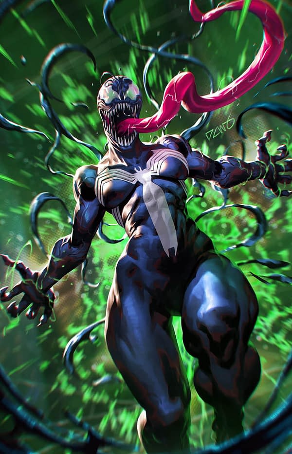 Cover image for DEATH OF THE VENOMVERSE 2 DERRICK CHEW VIRGIN VARIANT