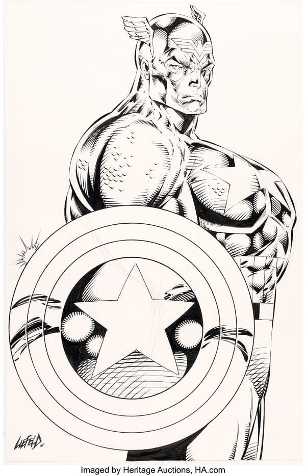 Rob Liefeld's Breasts On Captain America Sell For