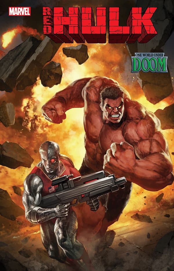 Cover image for RED HULK #2 SKAN VARIANT [DOOM]