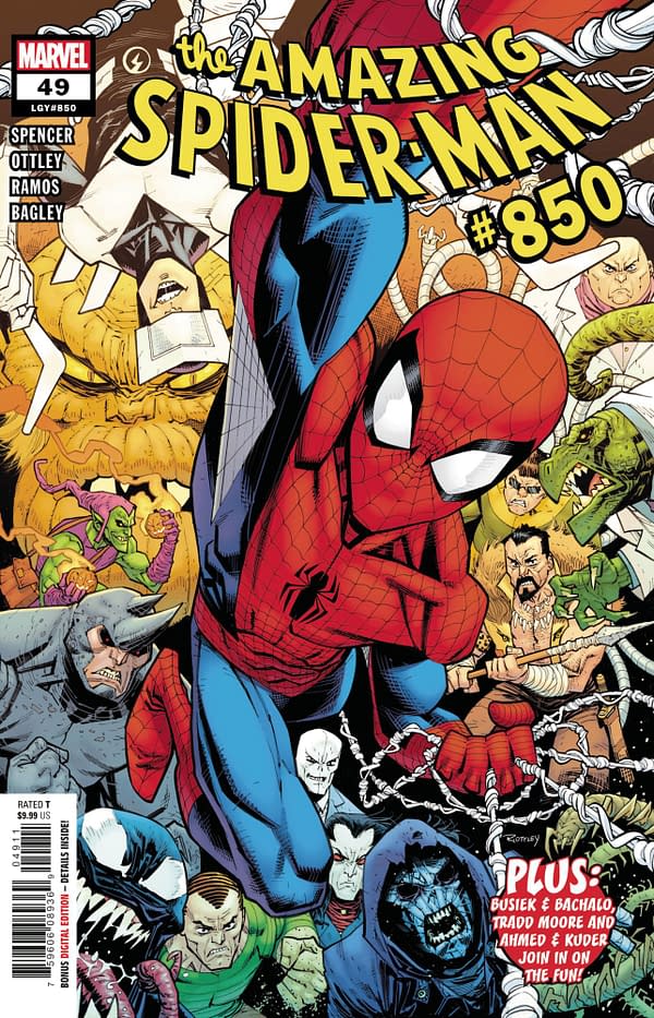 The cover to Amazing Spider-Man #850, the last issue featuring artist Ryan Ottley.