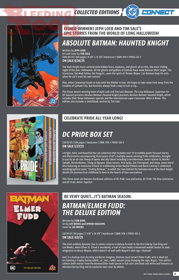 Bleeding Cool Presents: DC Comics' Full Februry 2025 Solicitations