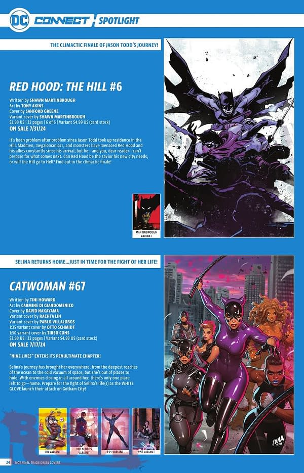 DC Comics July 2024 Full Solicits - Will Batman #150 Reveal Bruce Wayne Identity?