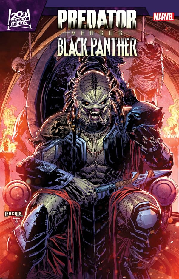 Cover image for PREDATOR VS. BLACK PANTHER #4 KEN LASHLEY COVER