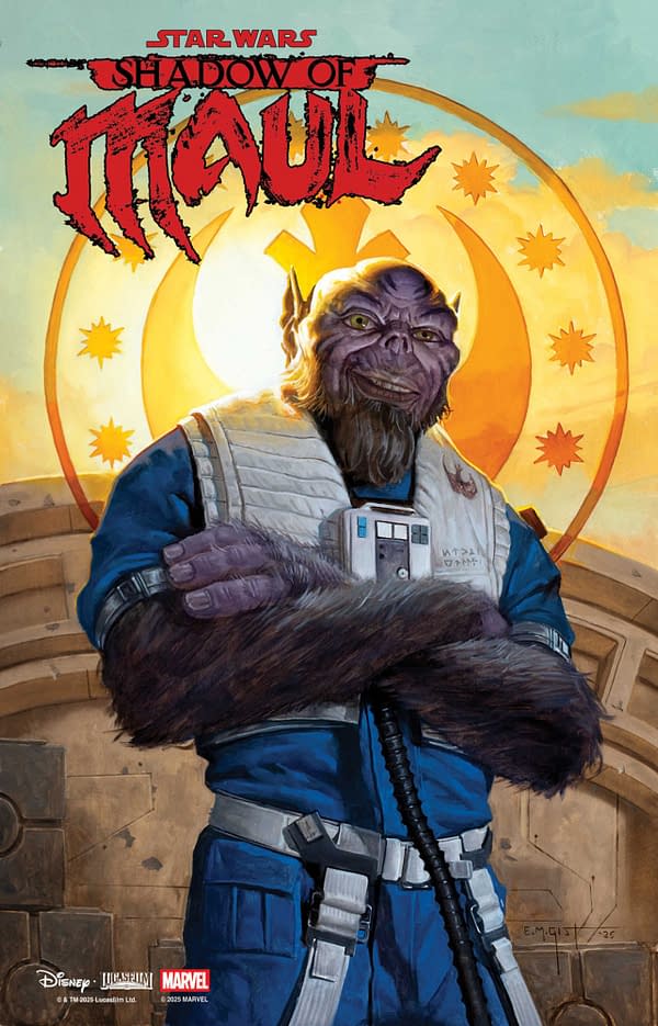 Cover image for STAR WARS: SHADOW OF MAUL #3 E.M. GIST MANDALORIAN & GROGU VARIANT