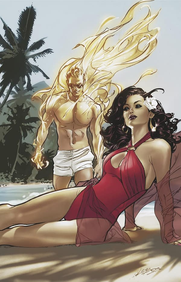 Cover image for MARVEL SWIMSUIT SPECIAL: FRIENDS, FOES & RIVALS #1 PABLO VILLALOBOS VIRGIN VARIANT