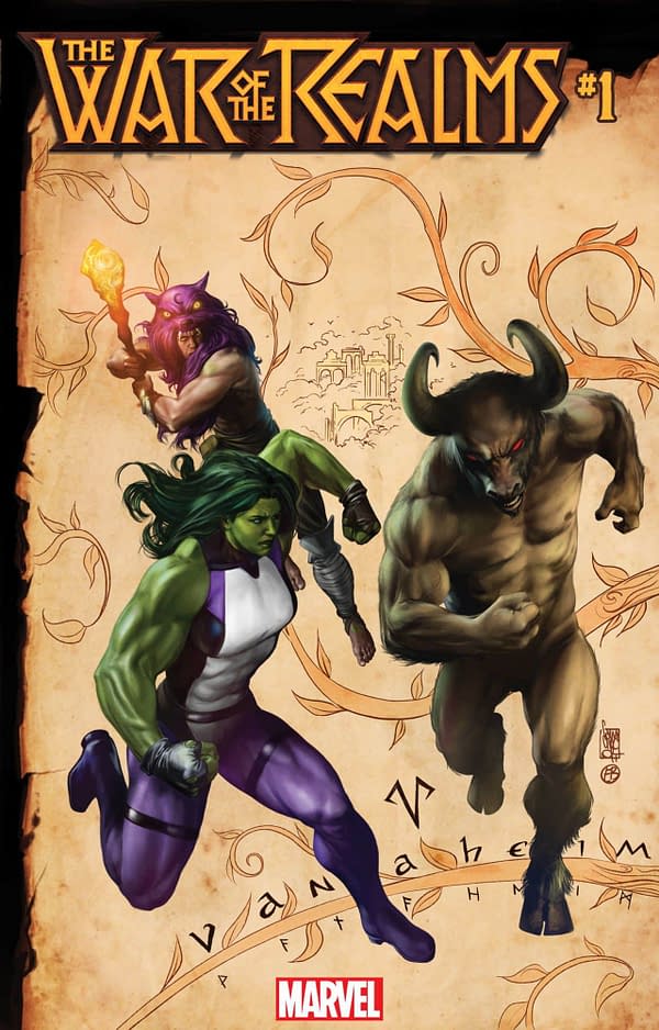 Dario Agger Goes Full Frontal Minotaur on Giuseppe Camuncoli War of the Realms Connecting Variant