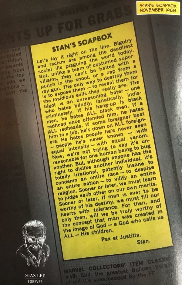 Stan Lee's Soapbox For Marvel's June Comics
