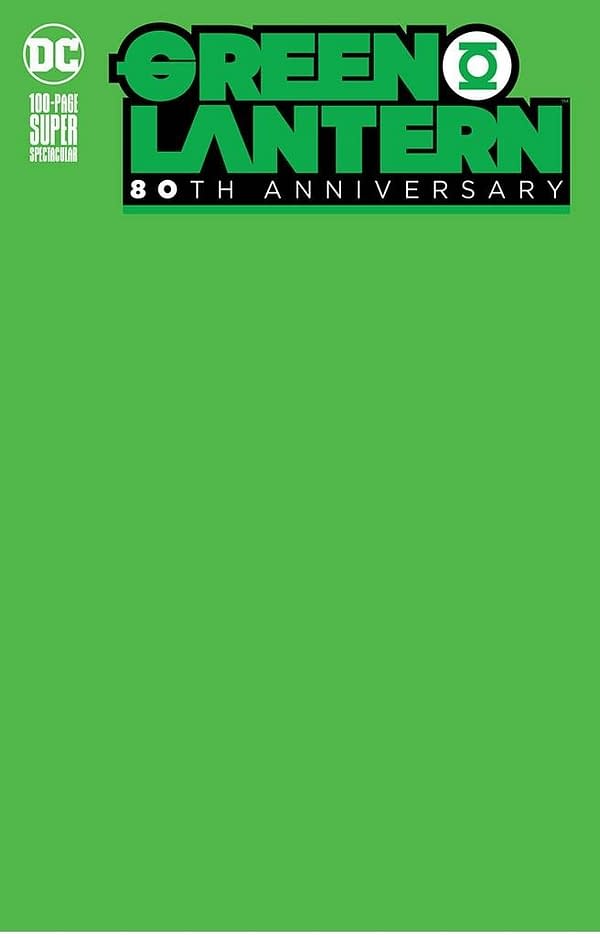 Green Lantern 80th Anniversary Special #1 Blank Variant Cover